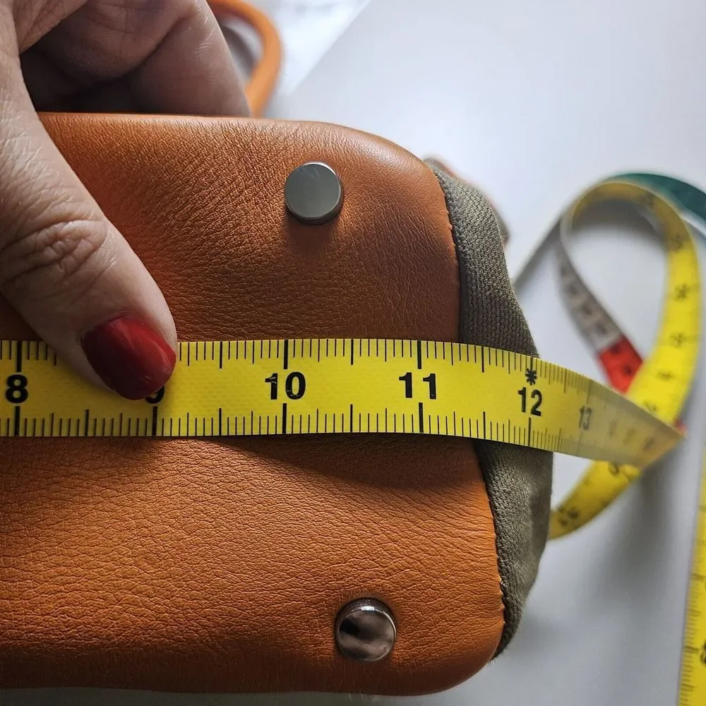 Sam Edelman Sylvia Purse Handbag Crossbody Embroidered Beads Leather Orange Boho - Picture 7 of 14